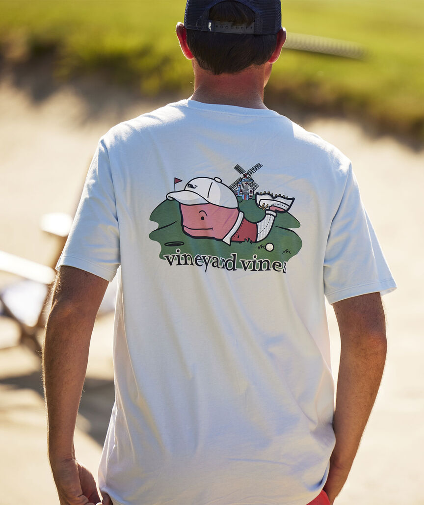Golfing Whale Short-Sleeve Pocket Tee