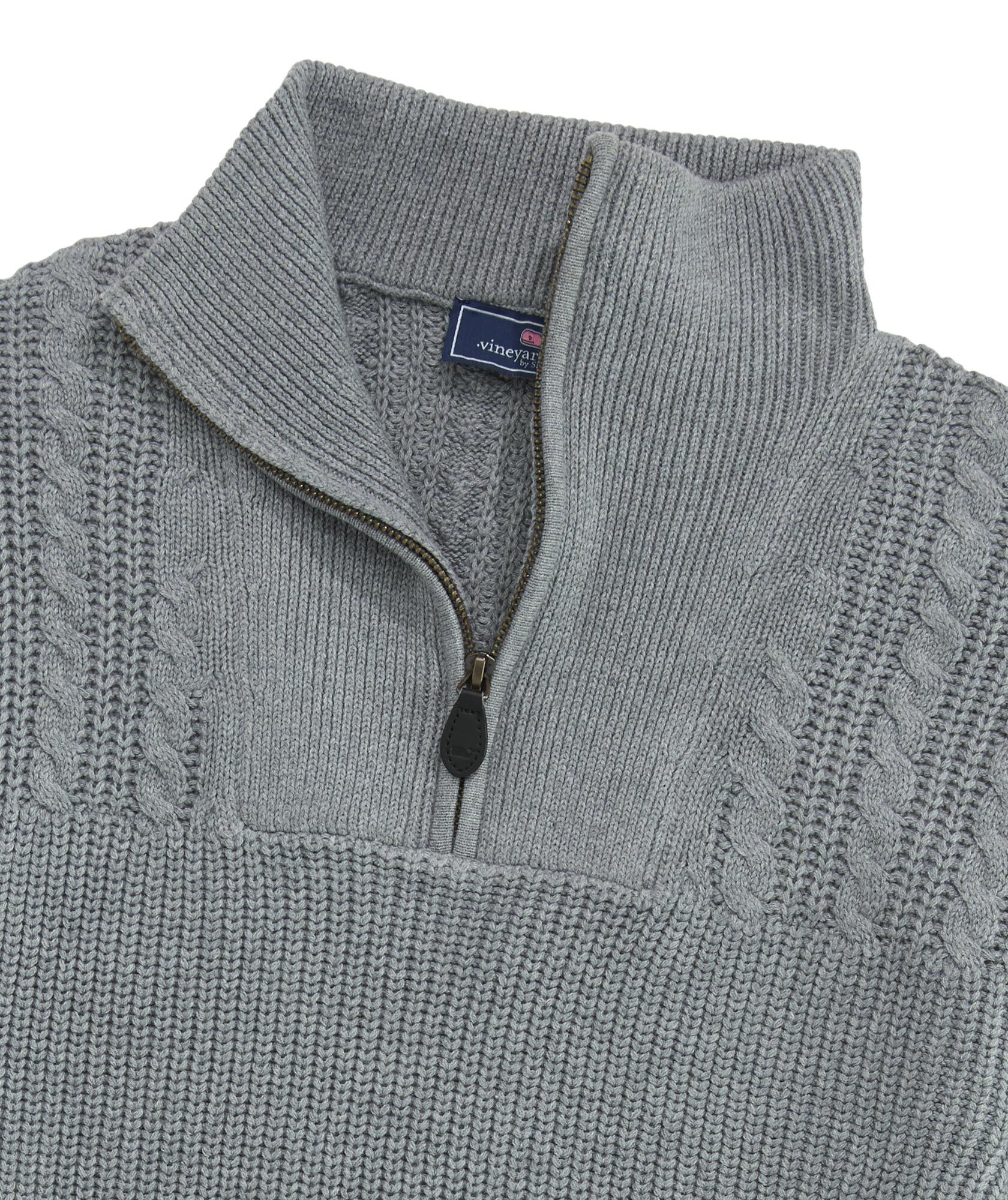 OUTLET Fisherman Cable Knit Quarter-Zip Sweater