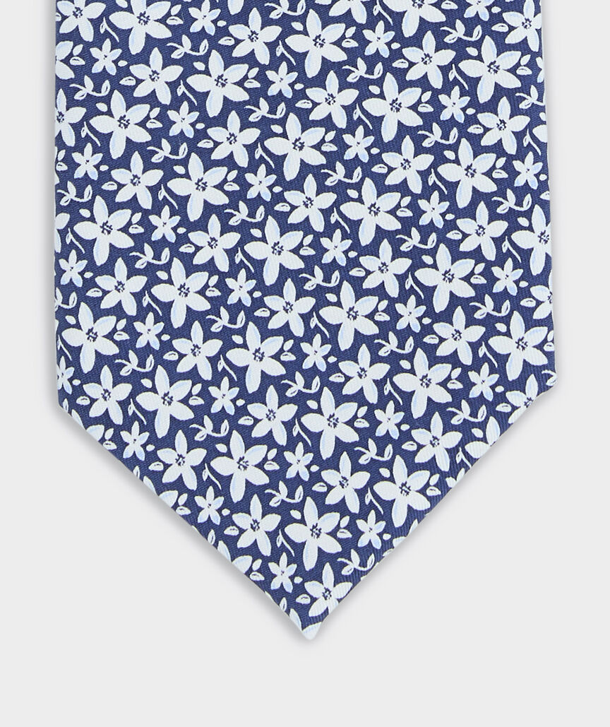 Orange Blossom Floral Silk Tie