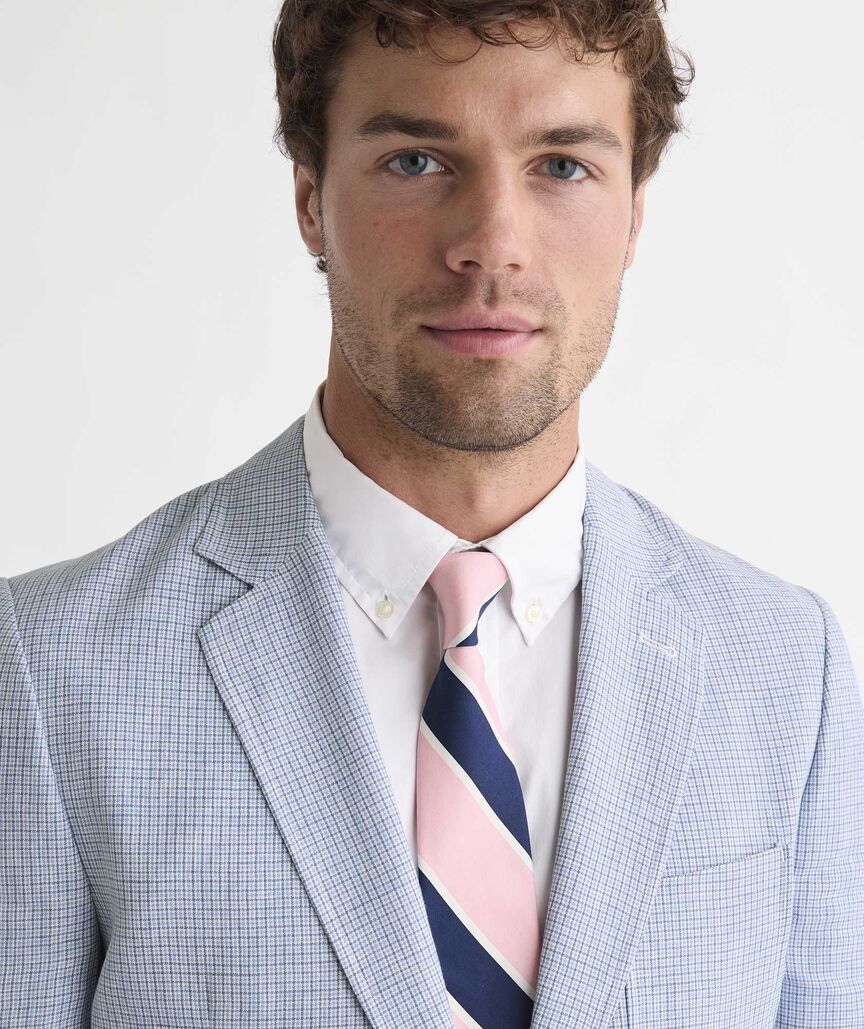 Blue Lagoon Tattersall Linen Vos Sport Coat
