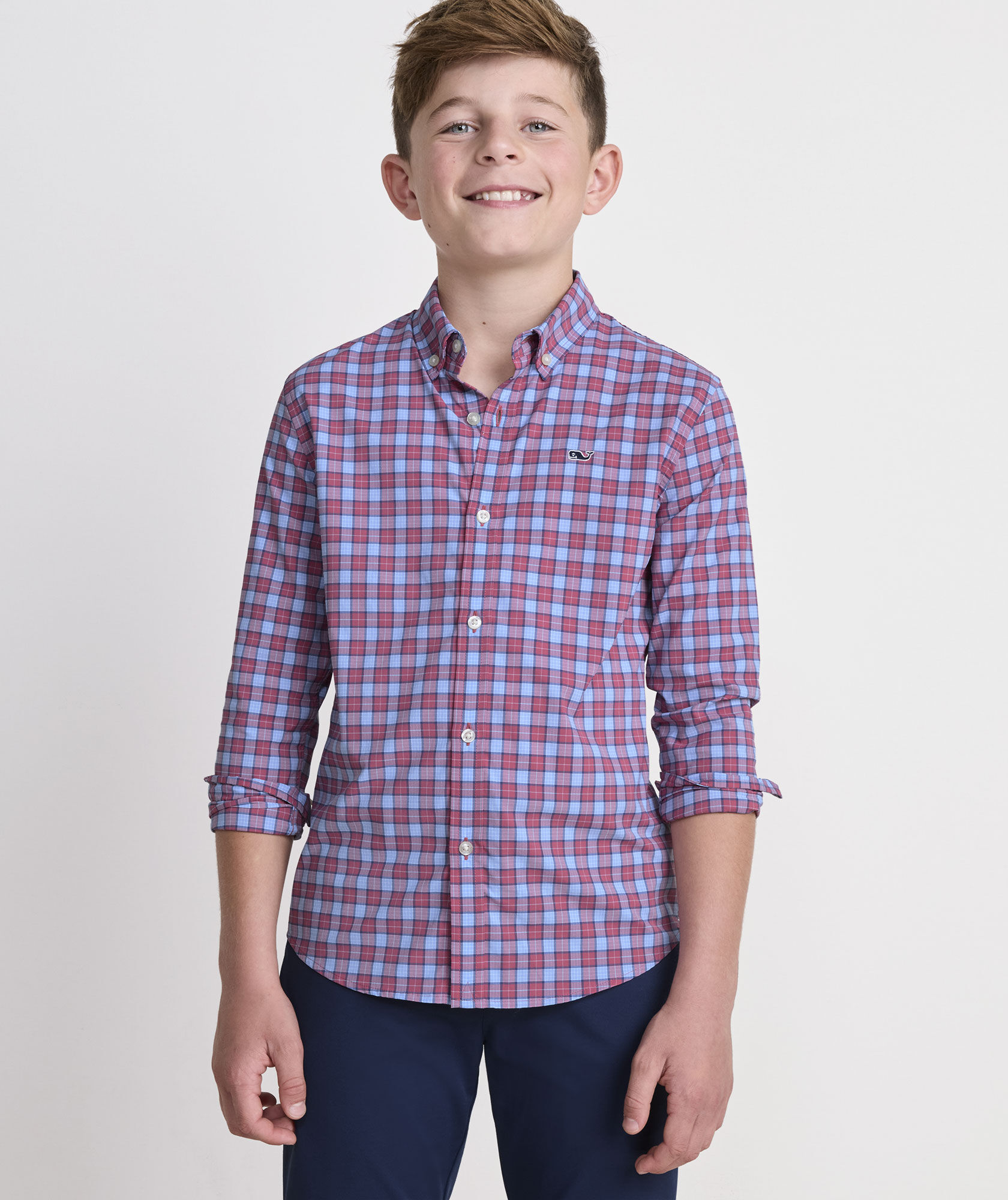 Boys' Performance Duval Check Featherweight Shirt
