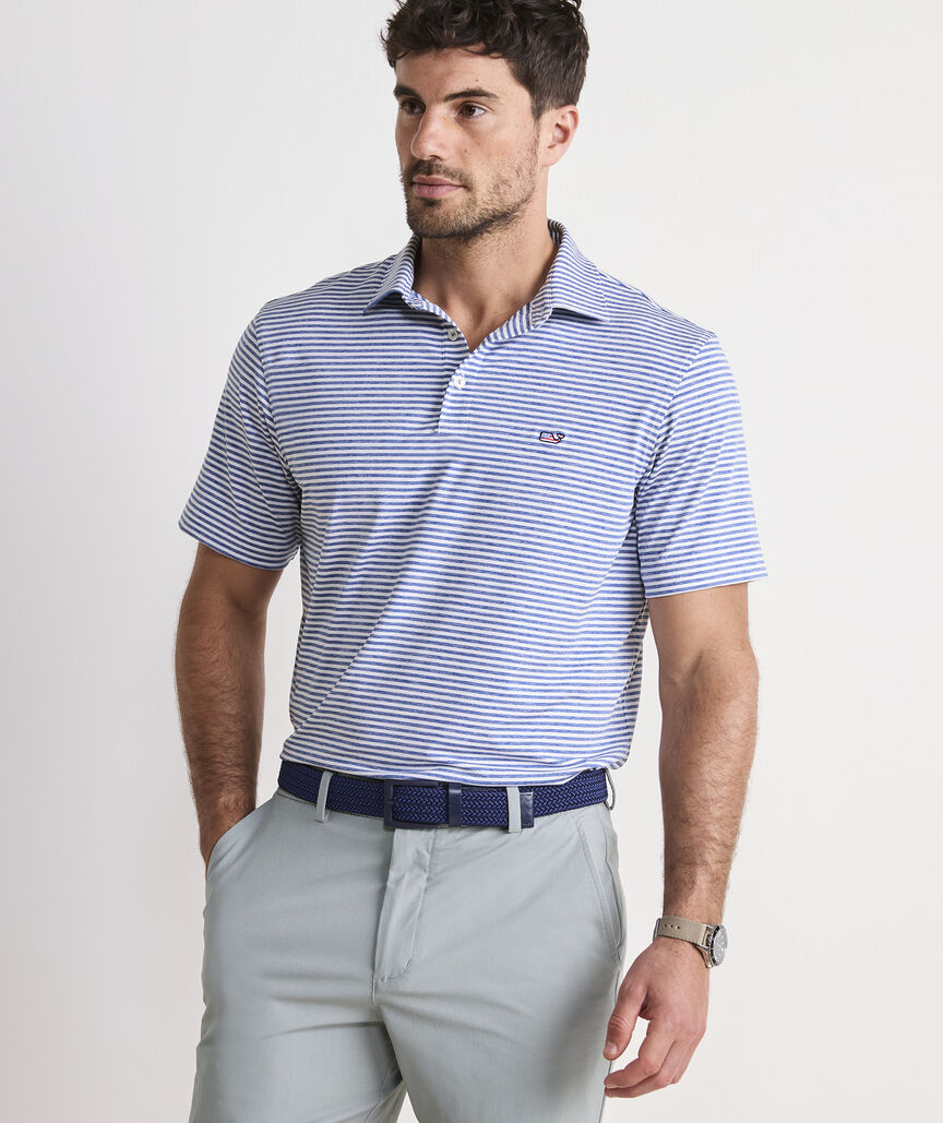 Performance Heathered Winstead Stripe Sankaty Polo