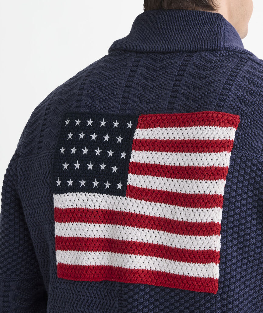 USA Patchwork Cardigan