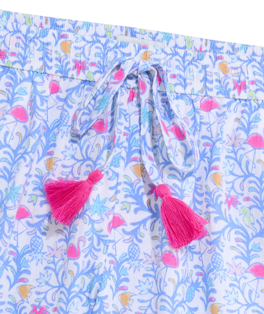 OUTLET Watercolor Otomi Print Pull-On Shorts