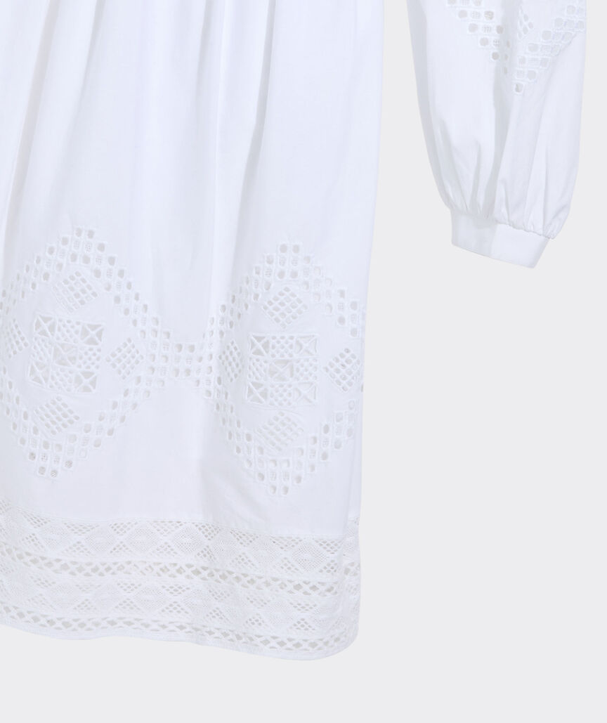 Nora Pintuck Eyelet Dress