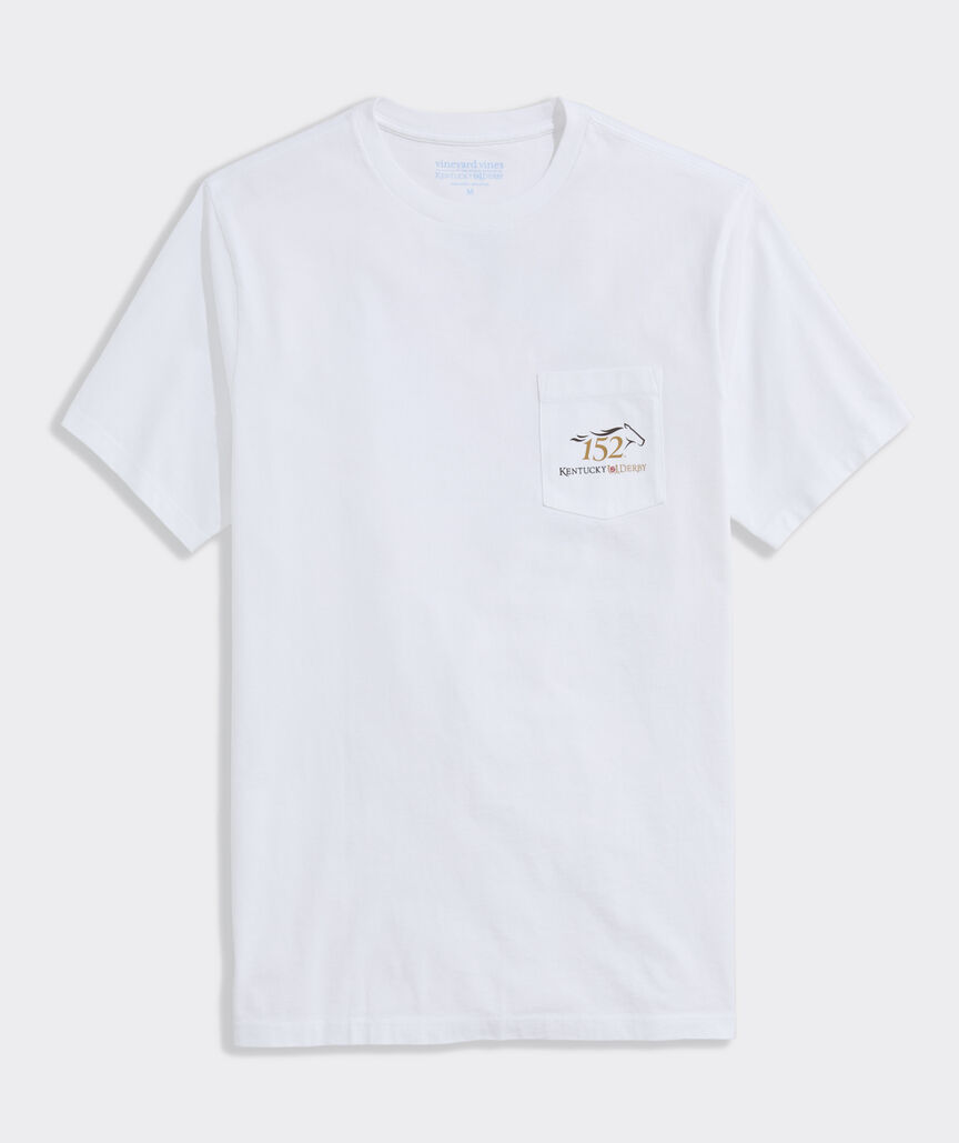 Kentucky Derby Across The Finish Line Short-Sleeve Pocket Tee