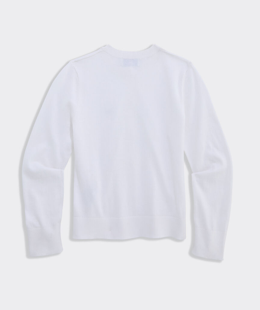 Girls' Cotton Heritage Logo Cardigan