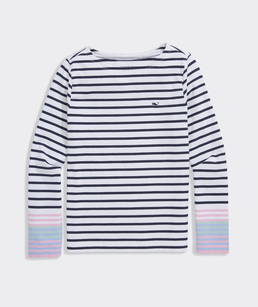Girls Jersey Boatneck Long-Sleeve Tee