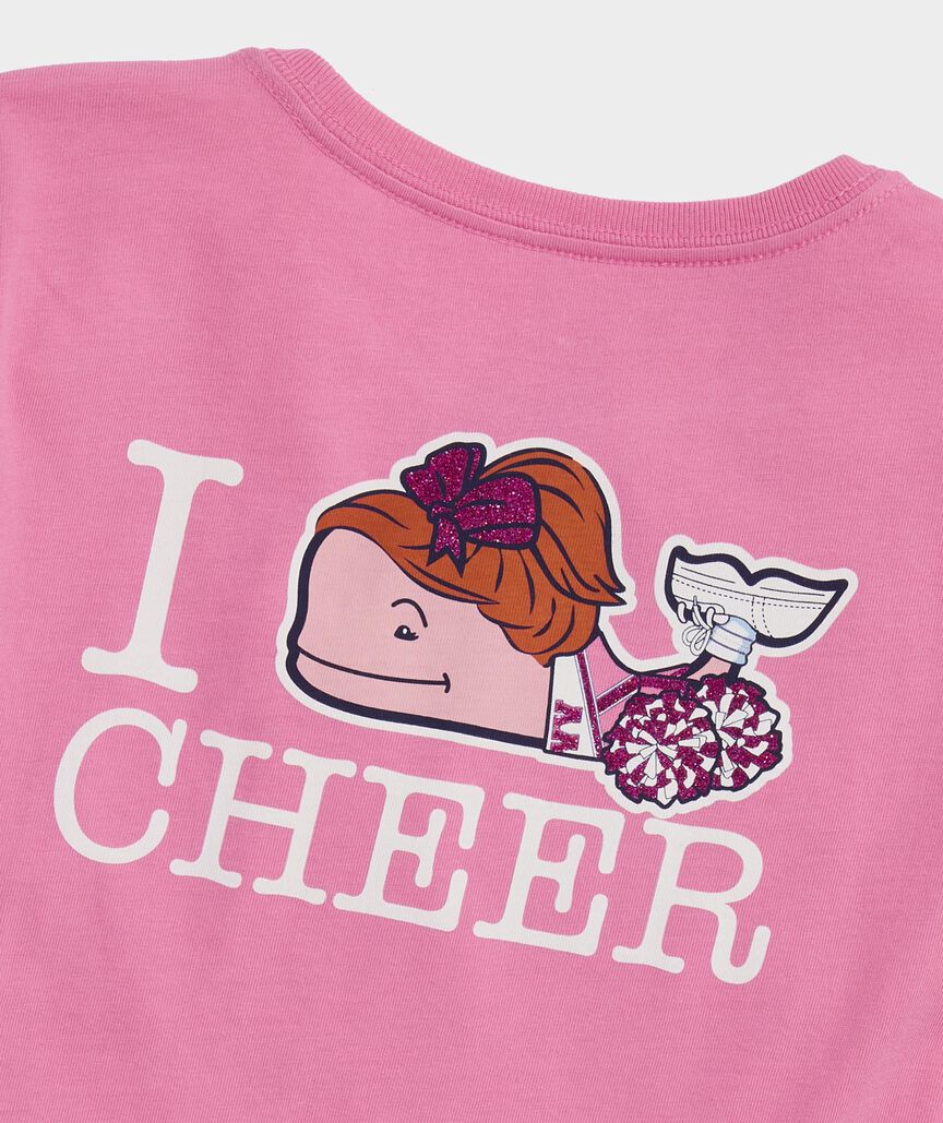 Girls' Glitter I Whale Cheer Long-Sleeve Pocket Tee