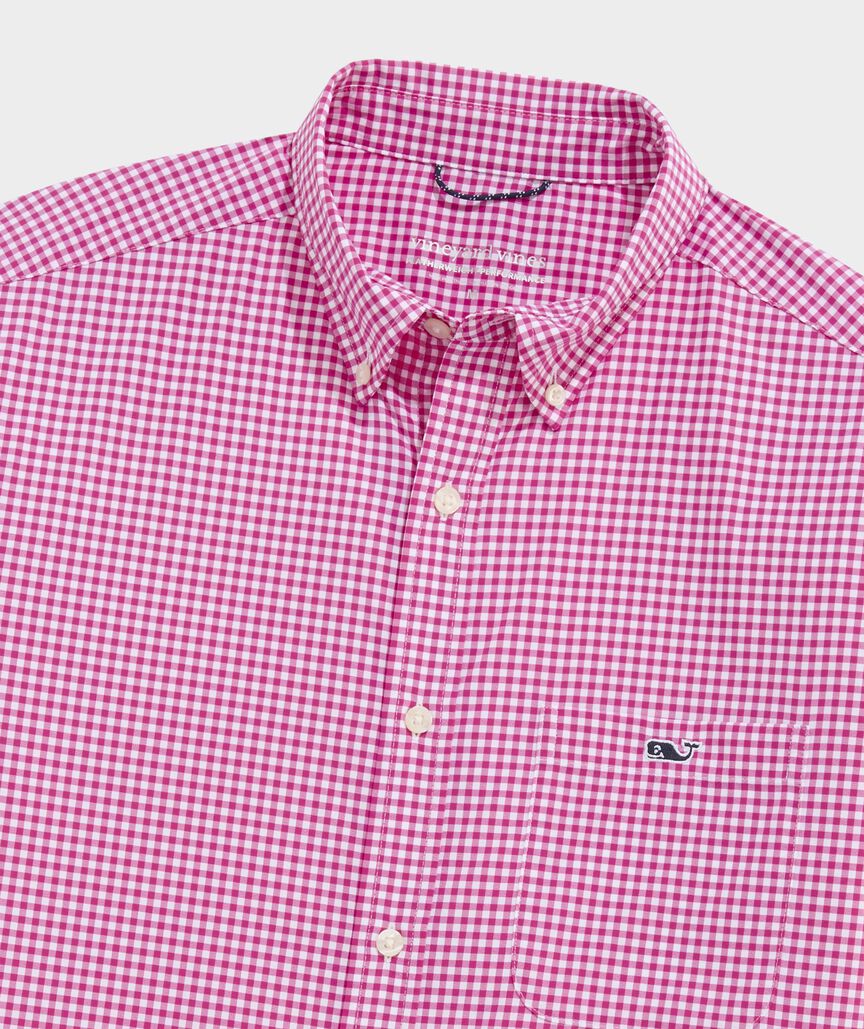 Performance Coral Reef Gingham Featherweight Shirt