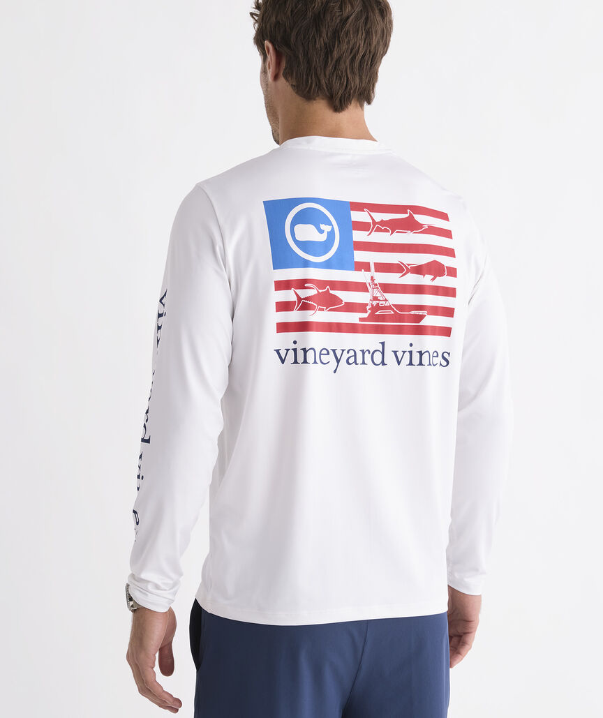 Performance Harbor Fish Flags Long-Sleeve Harbor Tee