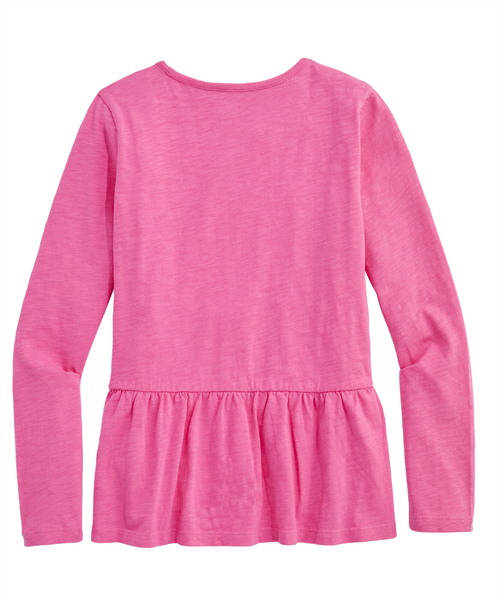 OUTLET Girls' Peplum Top Slub Tee