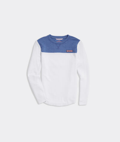 Vineyard Vines Girl's Girls' Crewneck Dreamcloth Shep Shirt Pullover (White) (Size: 4T)