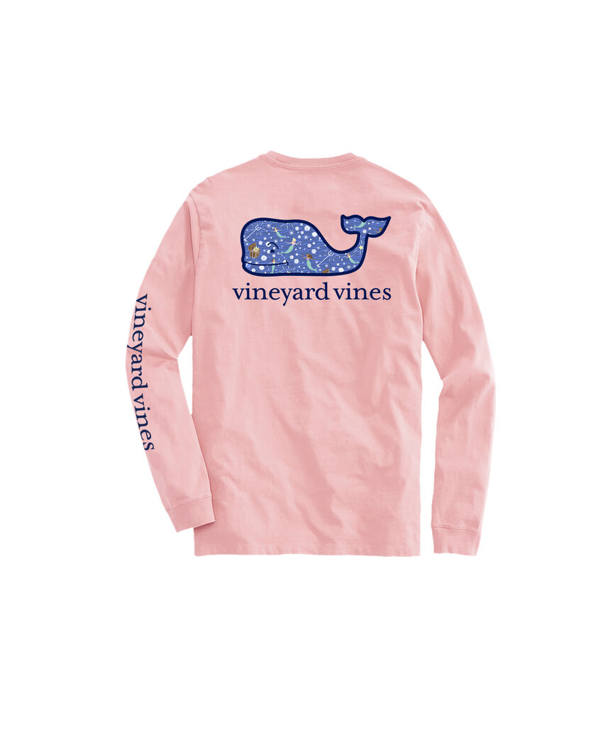 OUTLET Girls' Mermaid Whale Long-Sleeve Pocket Tee