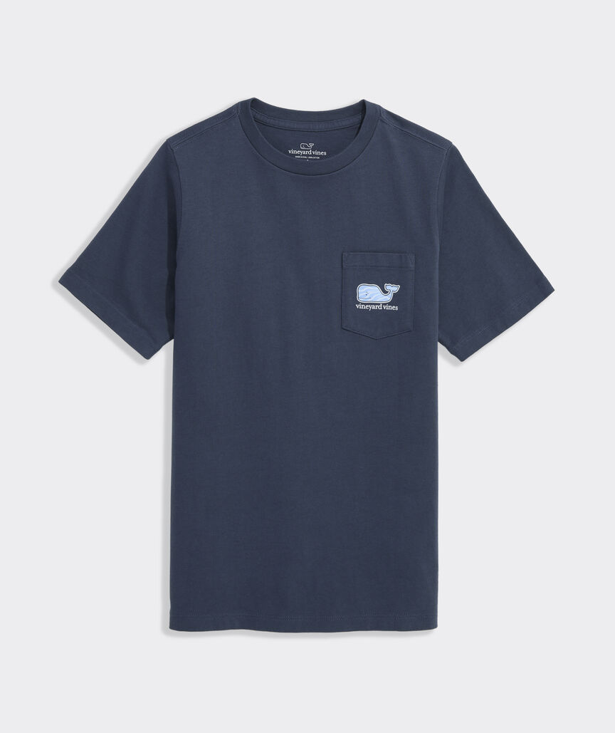 Boys' Rippled Fish Whale Short-Sleeve Pocket Tee
