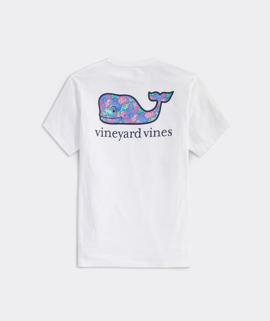 Turtle Palm Whale Fill Short-Sleeve Pocket Tee