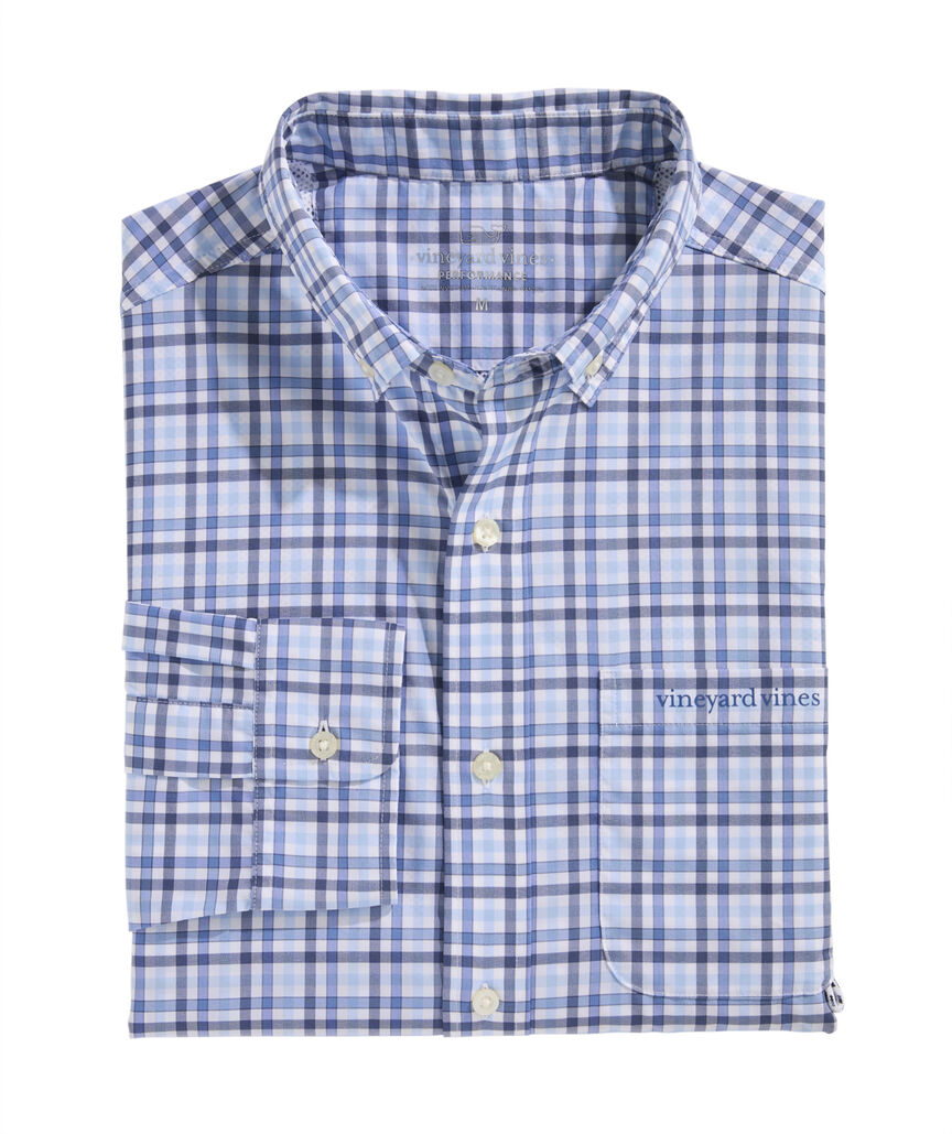 OUTLET Performance Check Long-Sleeve Fishing Shirt