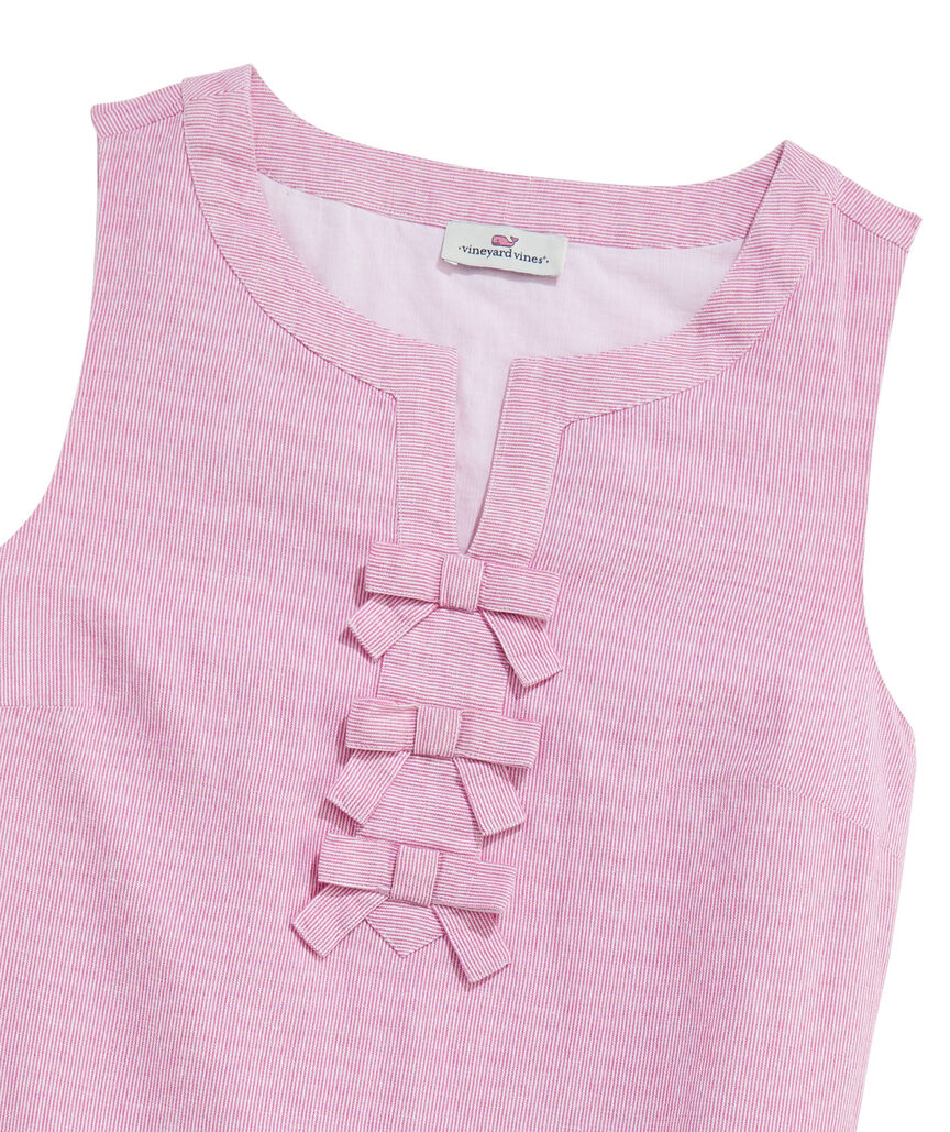 OUTLET Bow Stripe Shift Dress