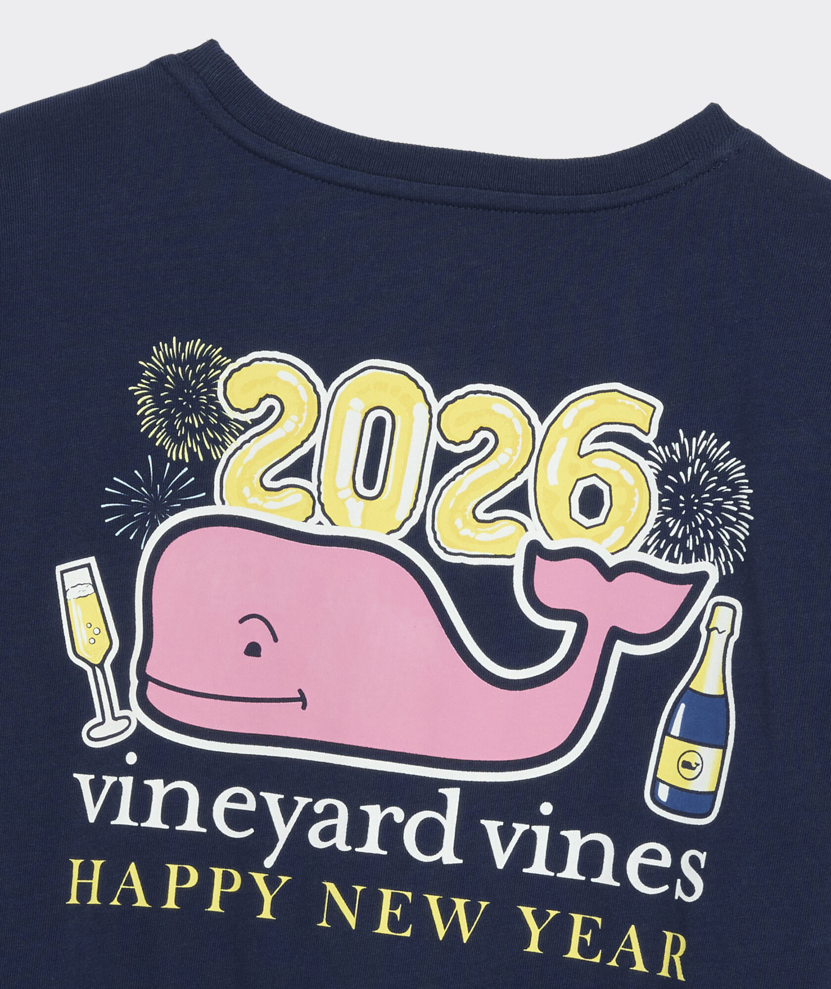 Women's 2026 New Year's Eve Whale Long-Sleeve Pocket Tee