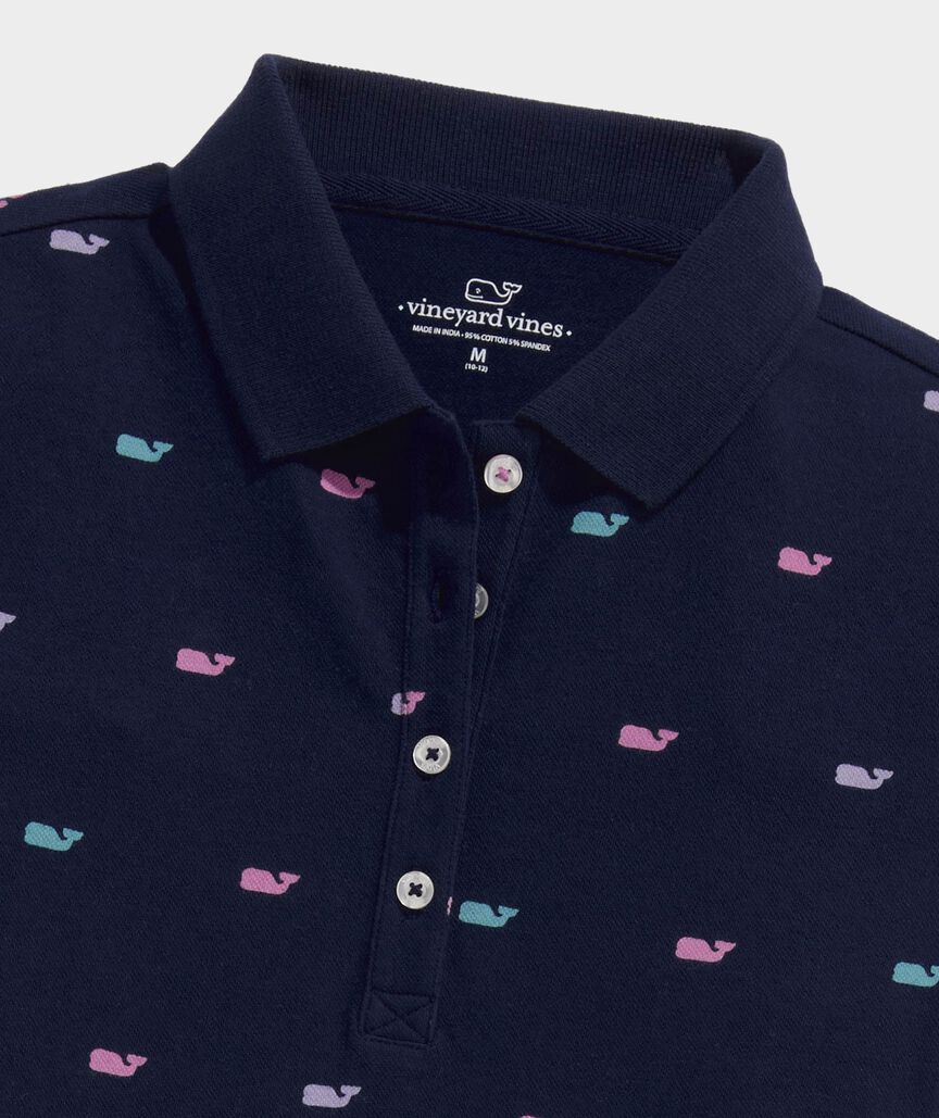 OUTLET Girls' Whale Pique Polo Dress