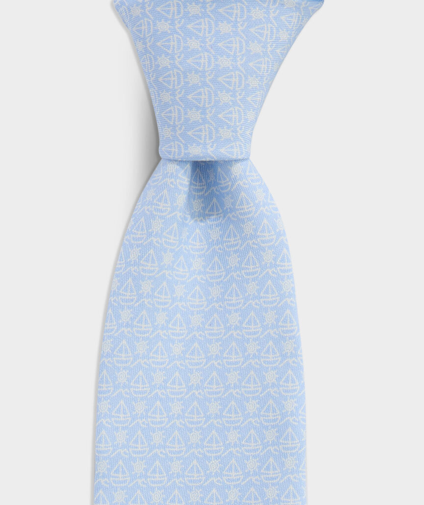 Boys' Sailboat Silk Tie