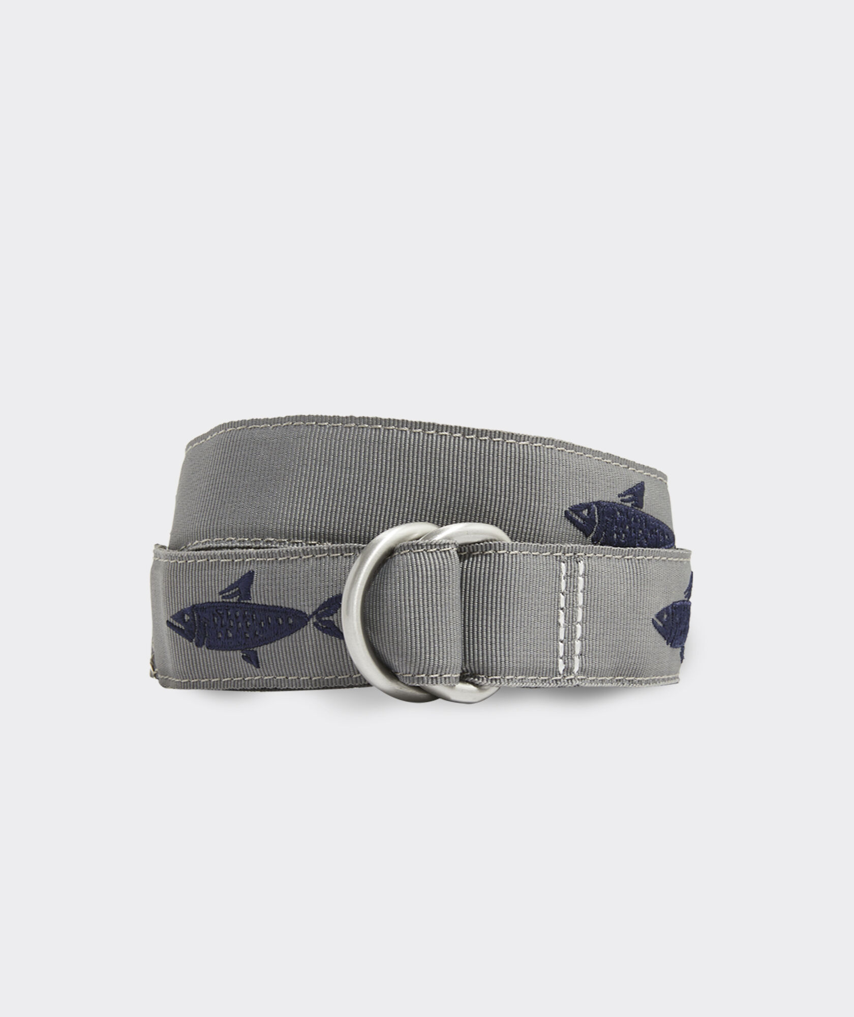 Boys’ Fish Embroidered D-Ring Belt