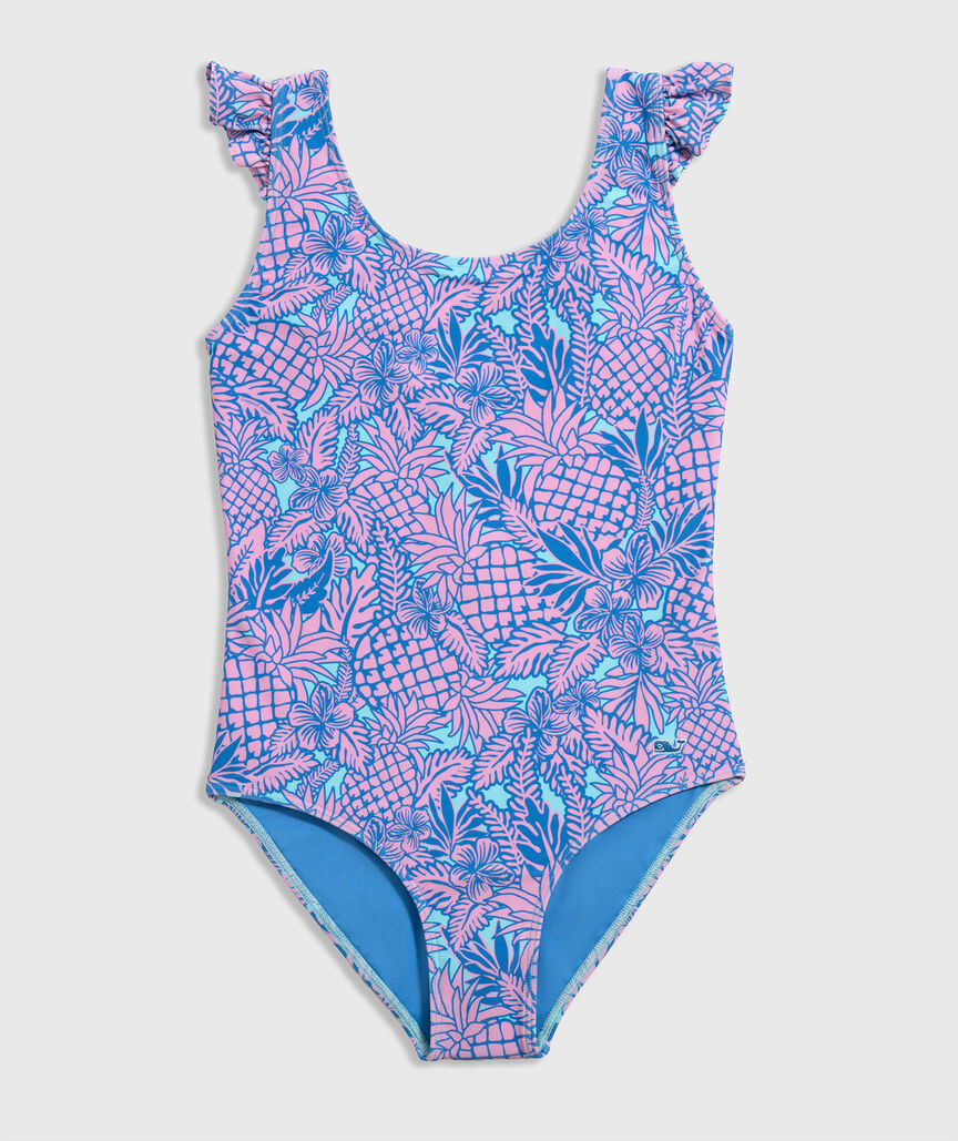 OUTLET Girls' Ruffle Scoop One-Piece