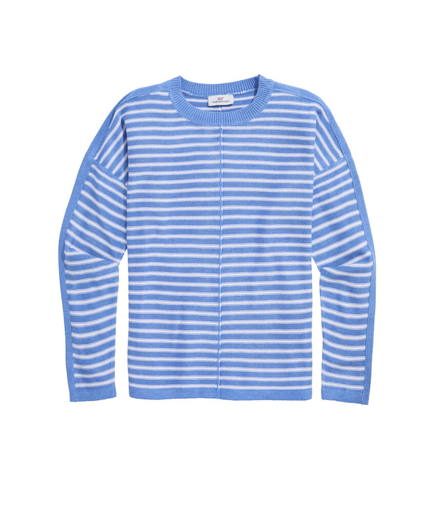 OUTLET Women's Stripe Sleeve Crew Sweater