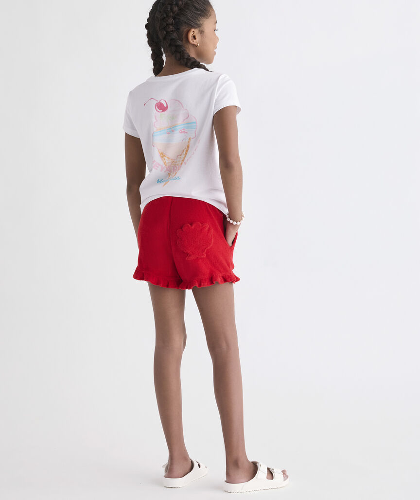 Girls' Terry Towel Ruffle Shorts