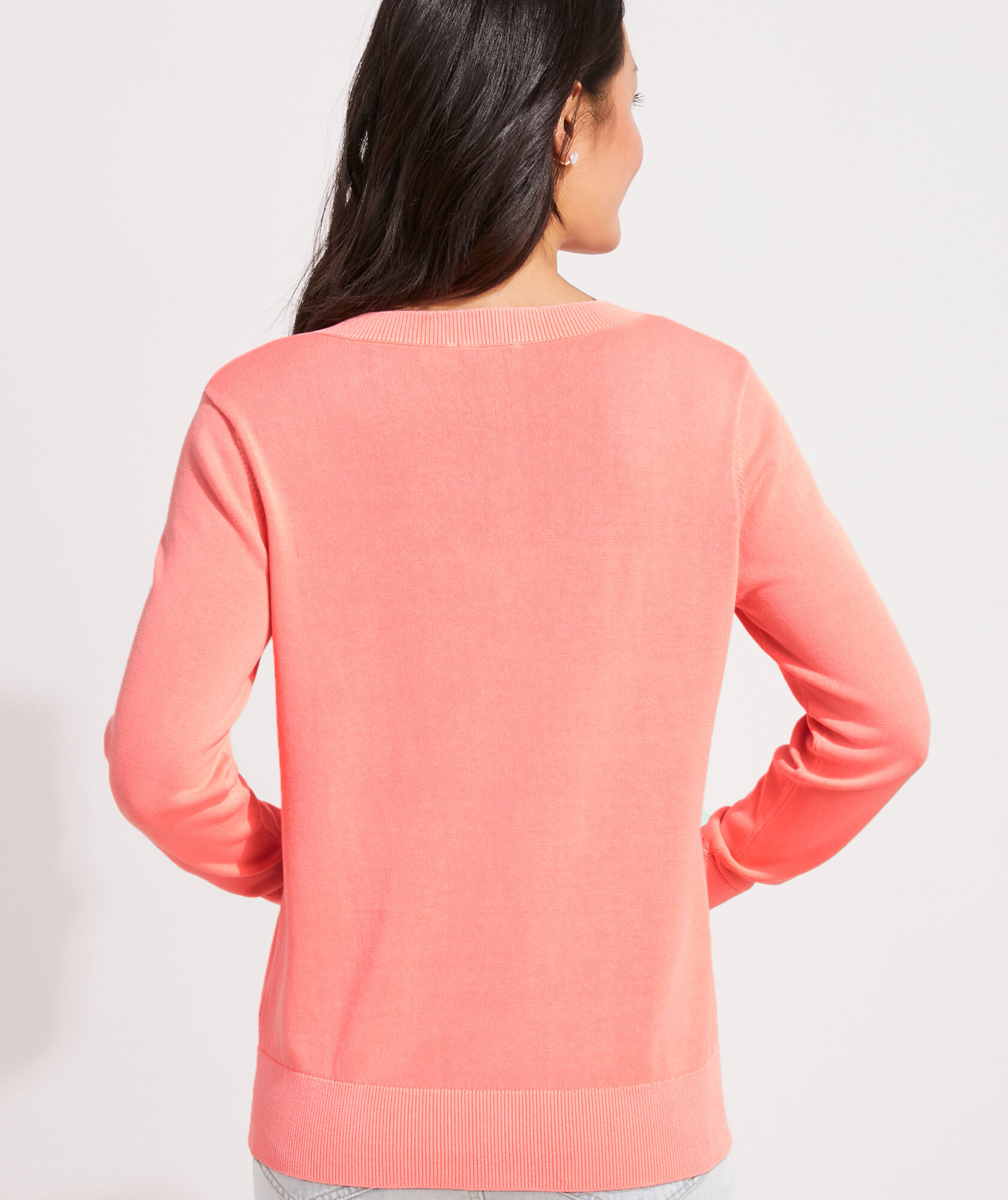Shop GarmentDyed Heritage Cotton VNeck Sweater at vineyard vines