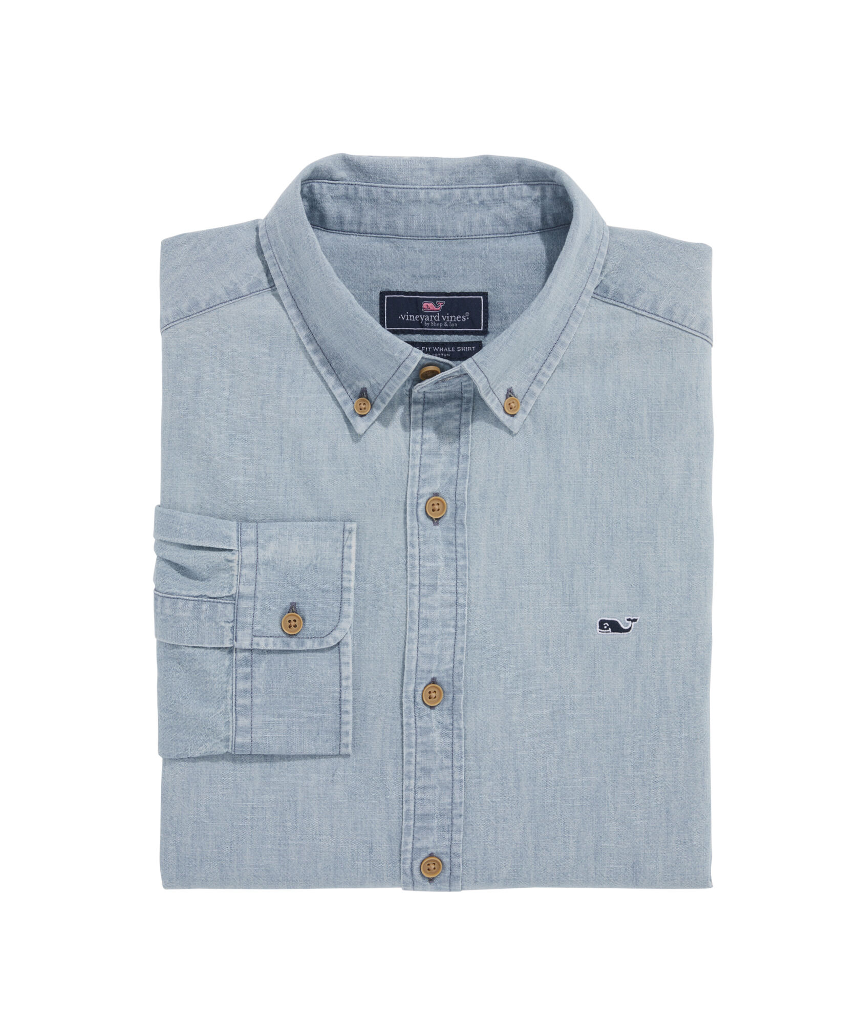 Chambray Classic Fit Whale Shirt