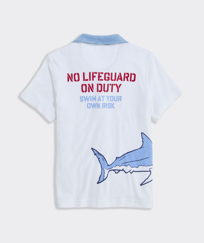 Boys' Shark Attack Terry Towel Cabana Shirt