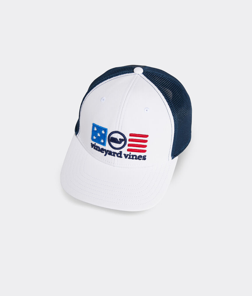 USA Whale Dot Performance Trucker Hat