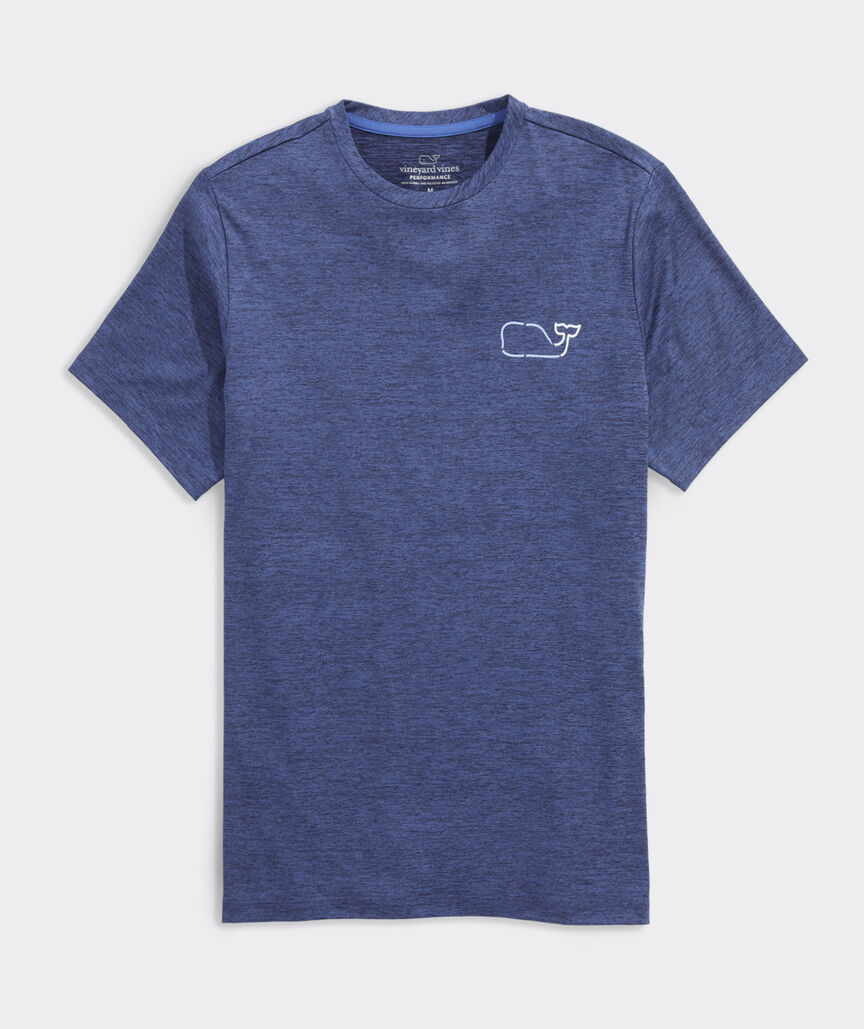 Performance On-The-Go Whale Outline Short-Sleeve Harbor Tee