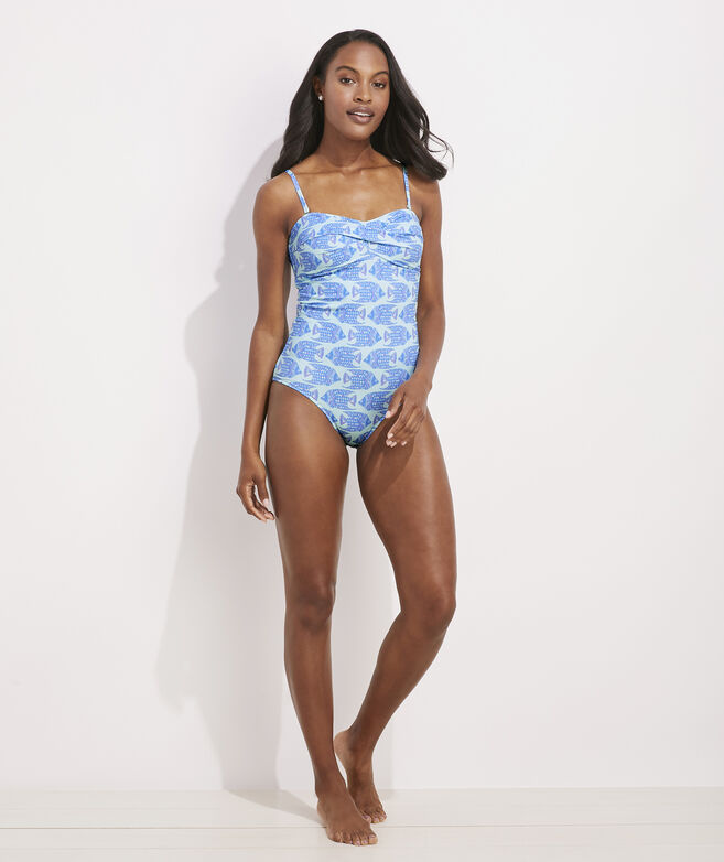 Tang Fish Strapless One-Piece