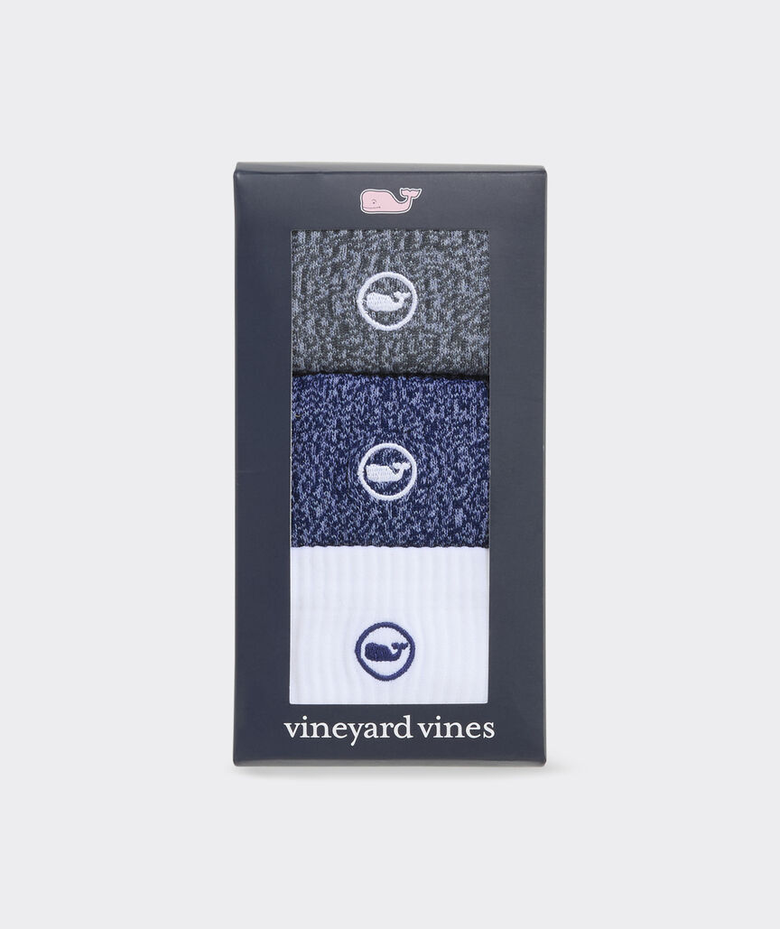 Whale Dot Performance 3-Pack Socks