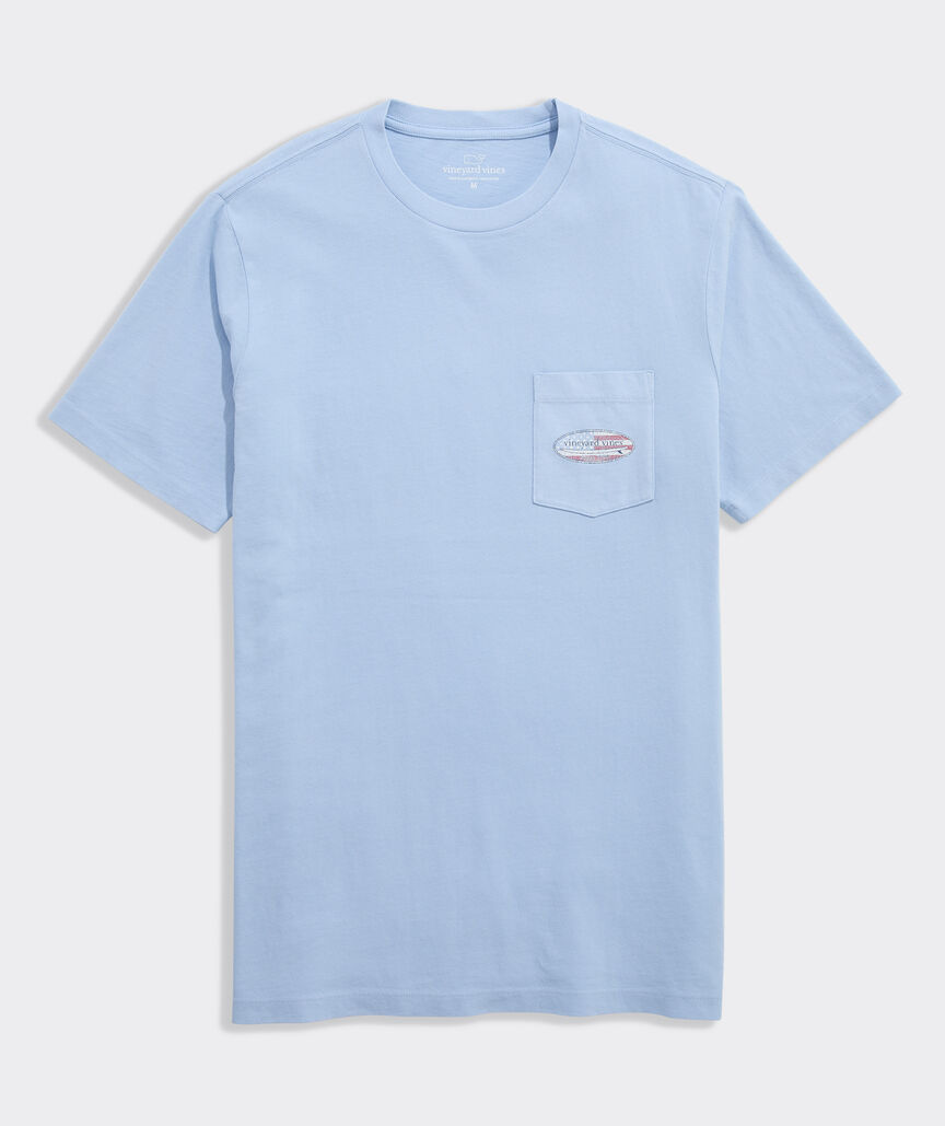 Drift Dye Classic USA Surf Logo Short-Sleeve Pocket Tee