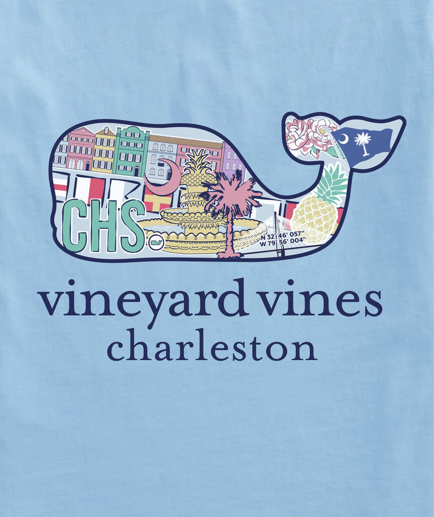 OUTLET Charleston Sticker Whale Short-Sleeve Pocket Tee