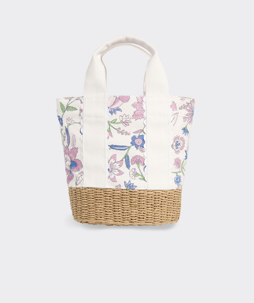 Wicker Base Bucket Bag