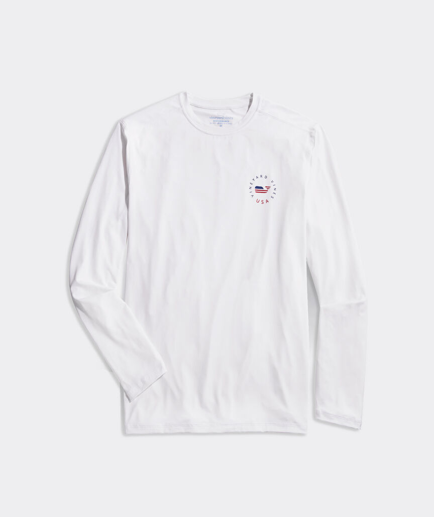 USA Logo Long-Sleeve Harbor Performance Tee
