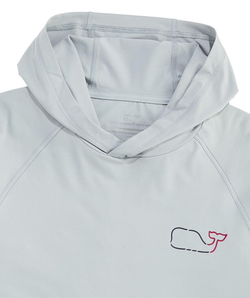 OUTLET Whale Outline Performance Hoodie Tee