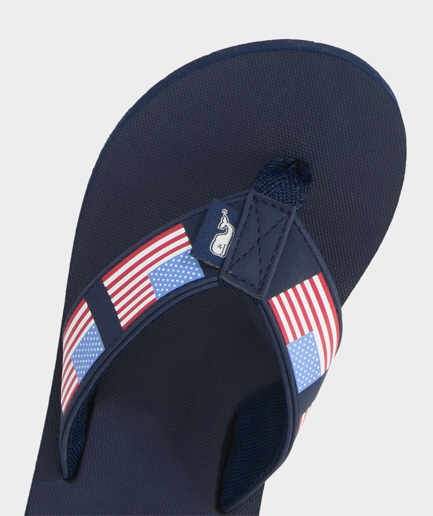 Boys' American Flag Foam Flip Flops