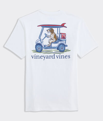 Vineyard Vines Pointer Golf Cart Short-Sleeve Pocket Tee (White Cap) (Size: M)