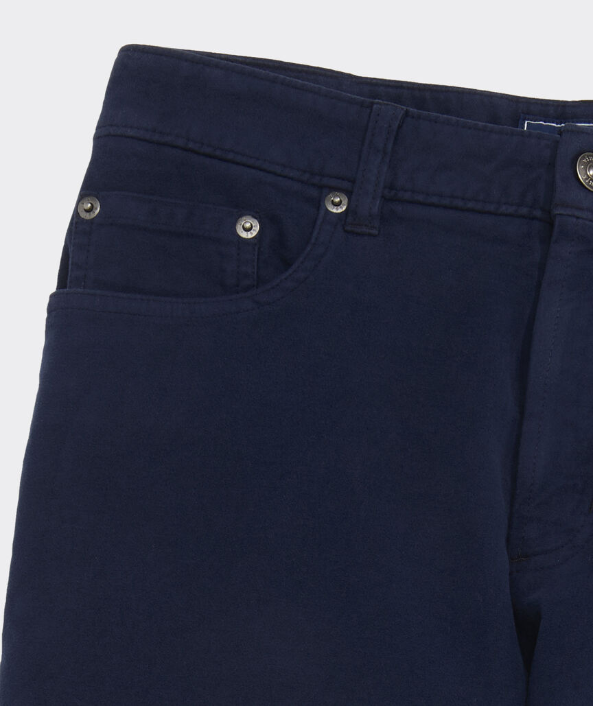 Brushed Cotton 5-Pocket Pants