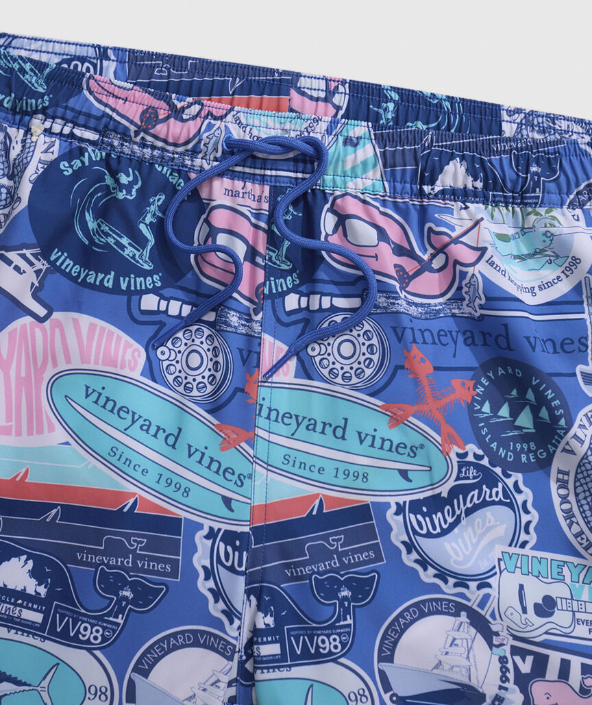OUTLET 5 Inch Vineyard Vines Stickers Chappy Swim Trunks