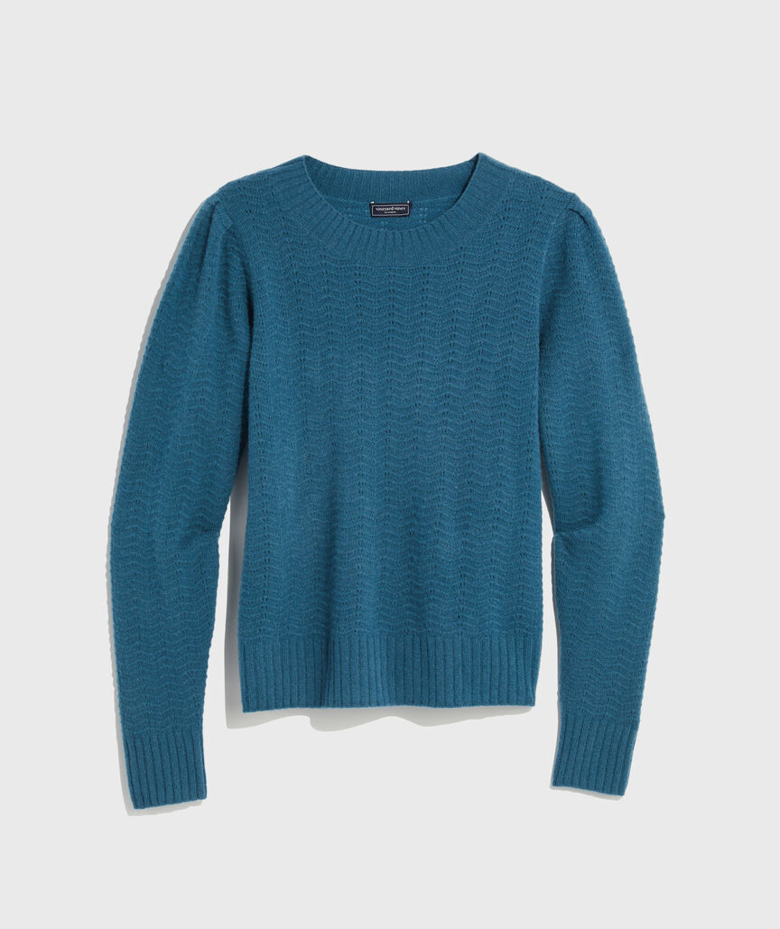 Seaspun Cashmere Pointelle Crewneck Sweater