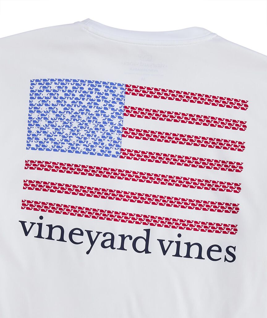 OUTLET Micro Whale Flag Short-Sleeve Performance Tee