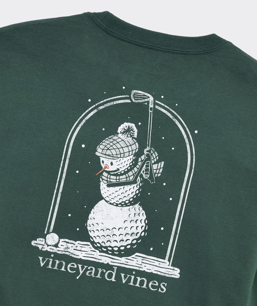 Golf Ball Snowman Long-Sleeve Tee