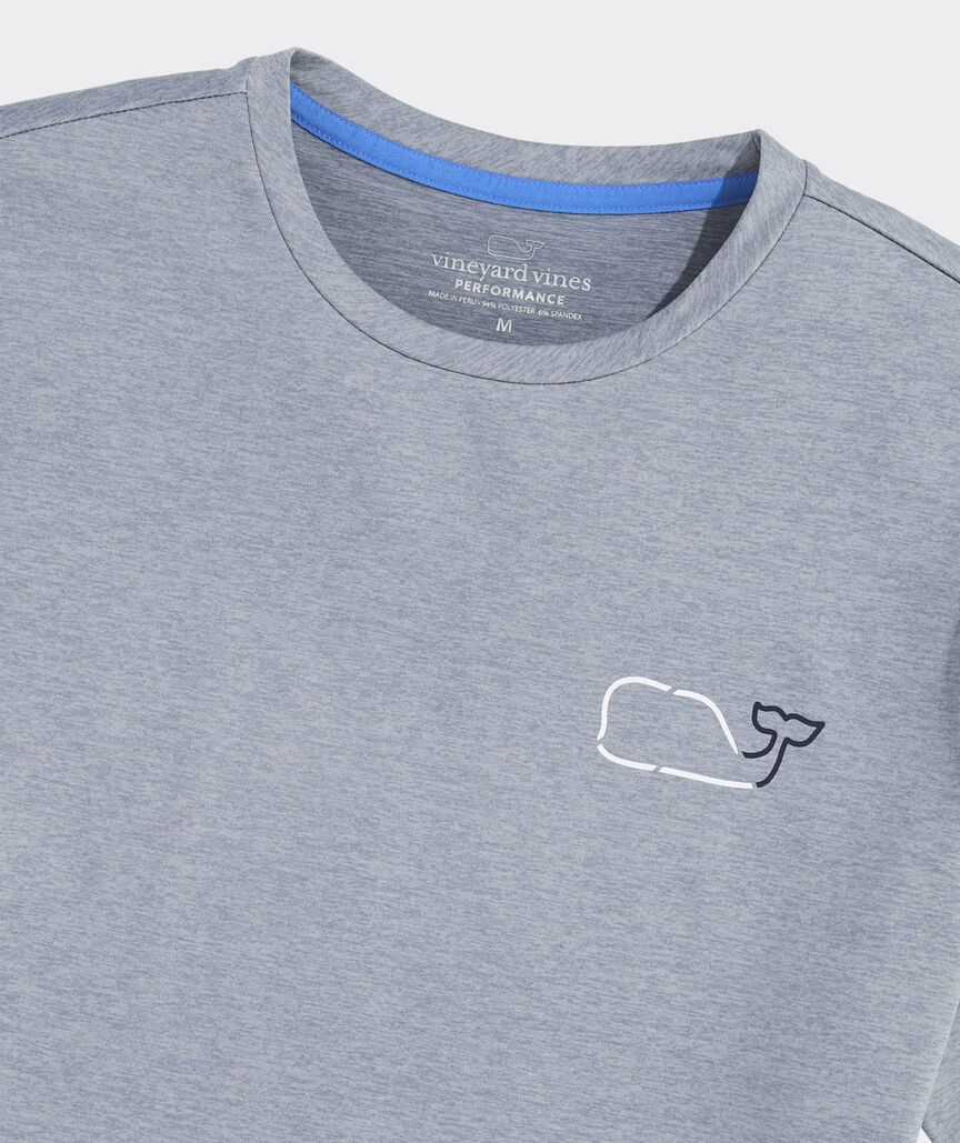 Performance On-The-Go Whale Outline Short-Sleeve Harbor Tee