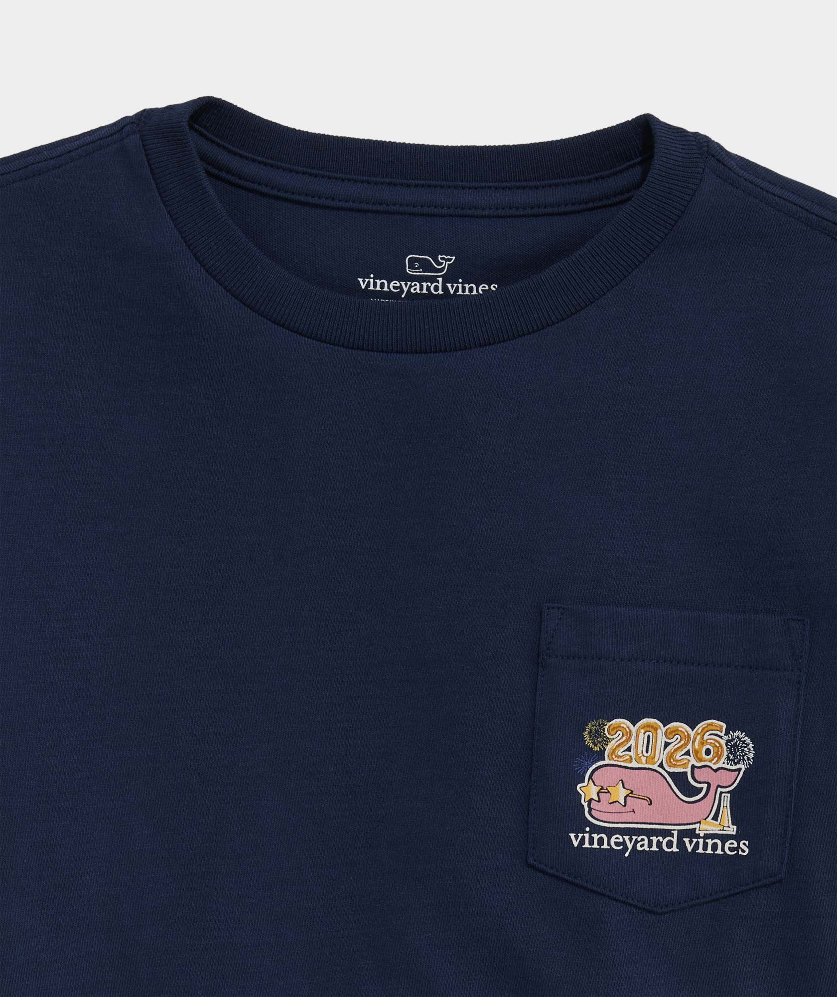 Boys' 2026 New Year's Eve Long-Sleeve Pocket Tee